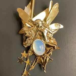 Kirks Folly Fairy Moonstone & Quartz Crystal Brooch